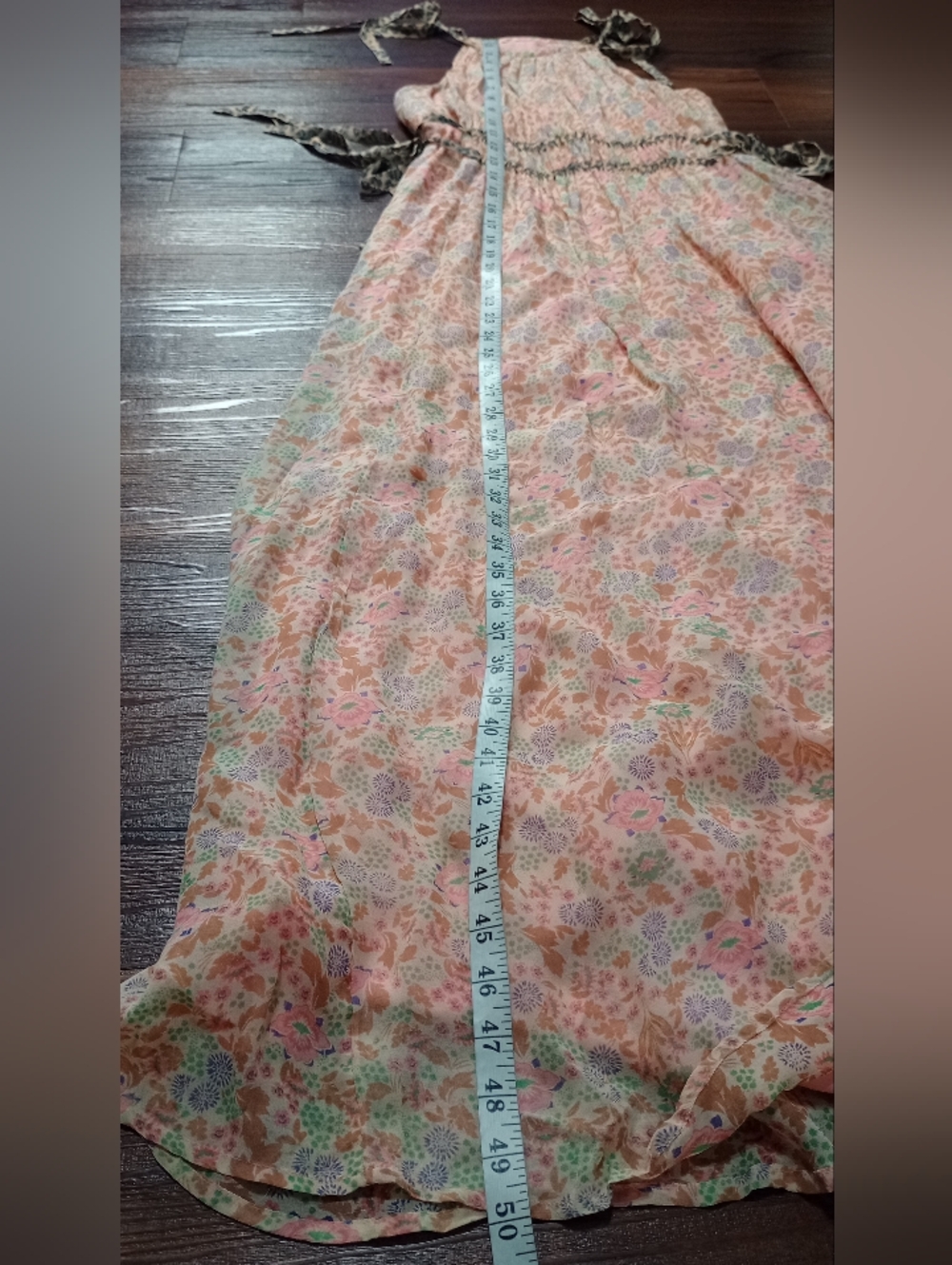 Anthropologie Maeve Clementina Halter Boho Maxi Dress Feminine Floral - Picture 13 of 13